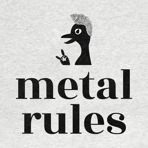 Metal Rules Cool Duck Quack by notami